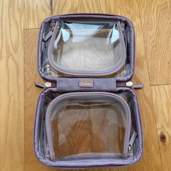 Calpak Small Clear Cosmetics Case in Mauve - Picture 4 of 7